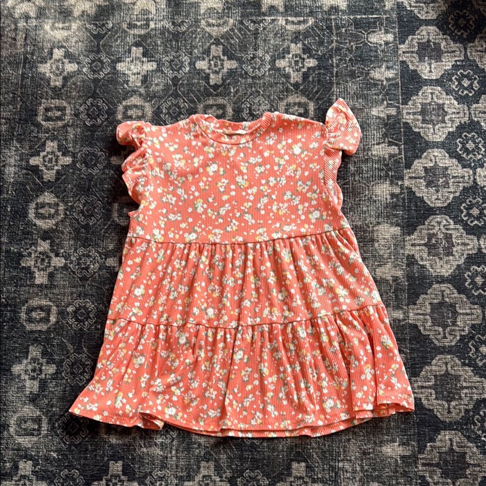 Floral Ruffle Sleeve Dress